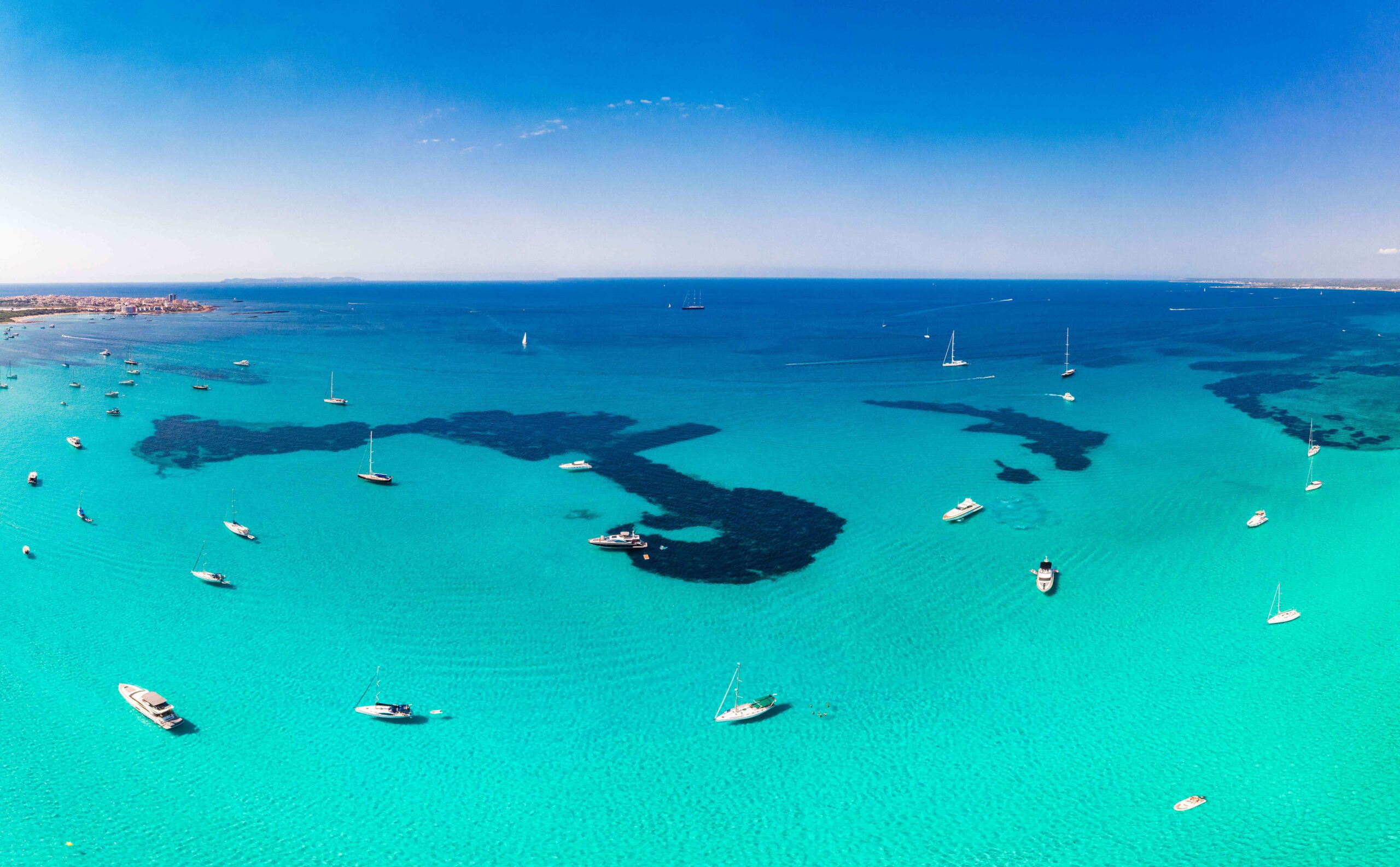 Summer on Majorca Es Trenc ses Arenes beach in Balearic Islands, Spain, July 2020