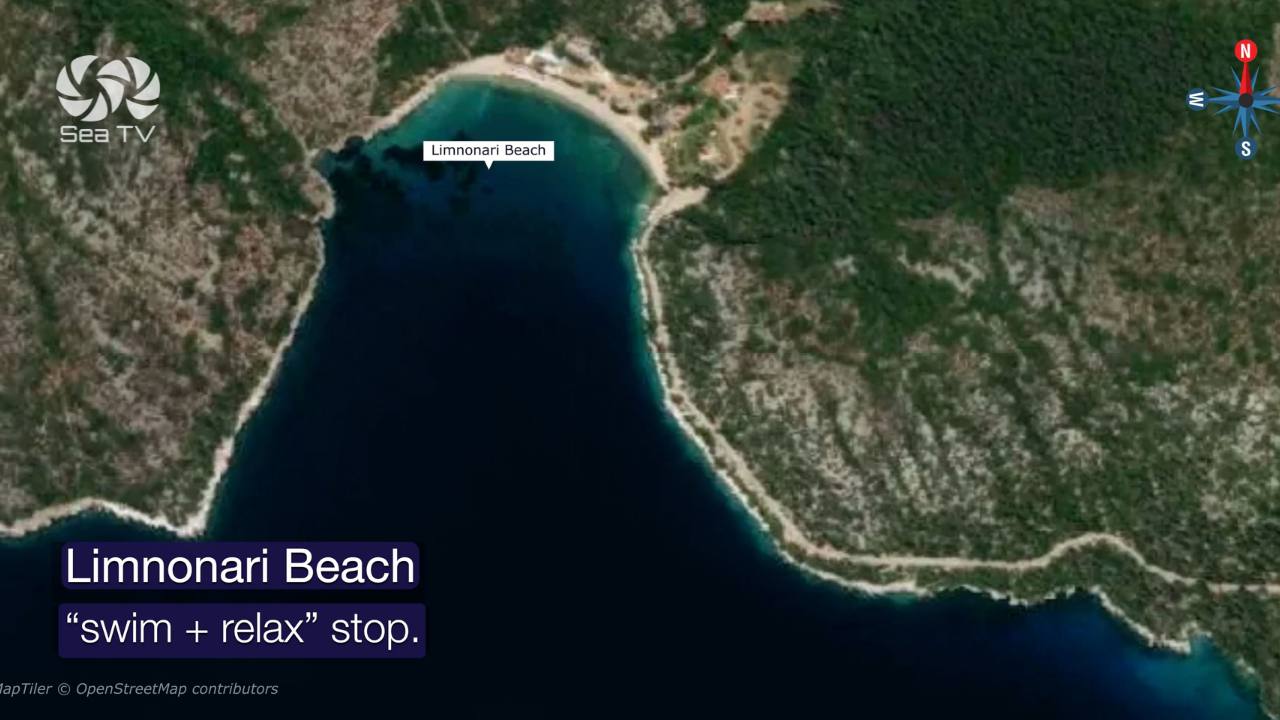 Limnonari Beach best anchorages Skopelos greece